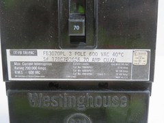 WESTINGHOUSE FB3070PL TRI-PAC CIRCUIT BREAKER T204213