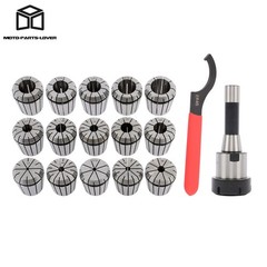 15Pc For Milling Machine Lathe 1/8-1 Inch Set R8 Shank Chuck Tools ER40 Collet