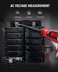 2-in-1 Voltage Tester Screwdriver, 3–500V AC Contact Voltage Measurement & No…