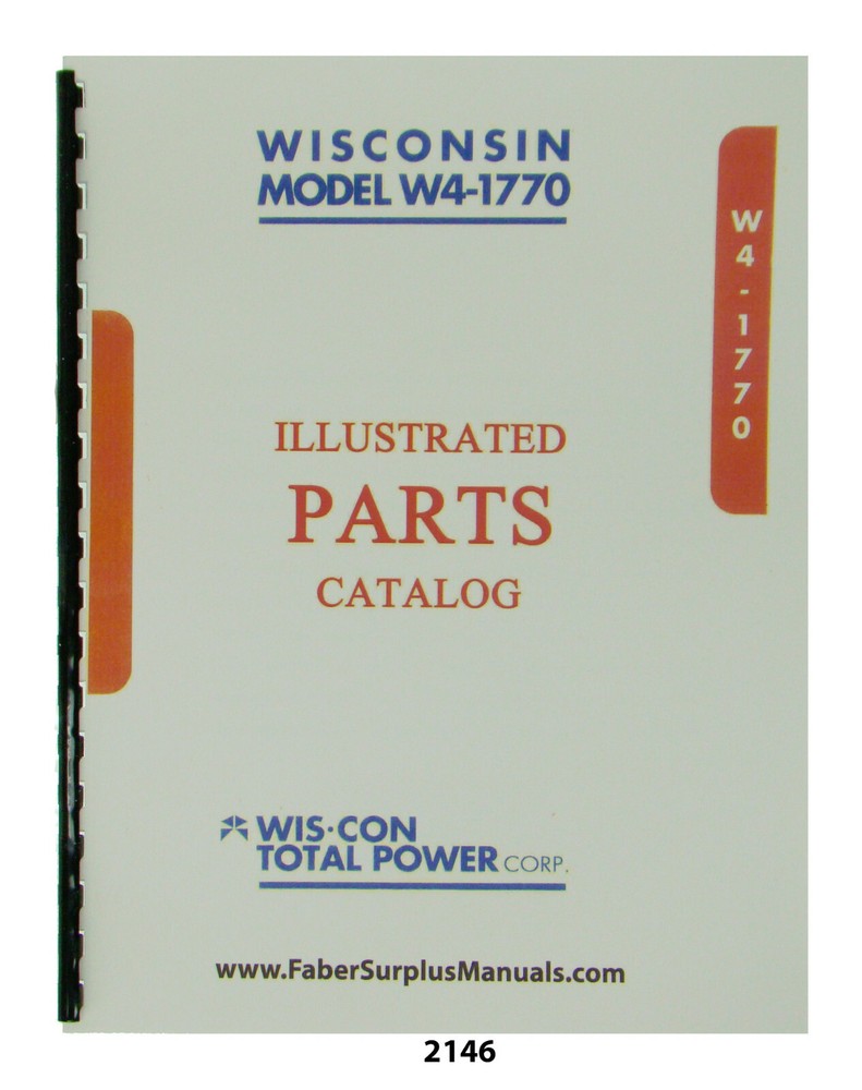 Wisconsin W4-1770 Engine Illustrated Parts Manual #2146