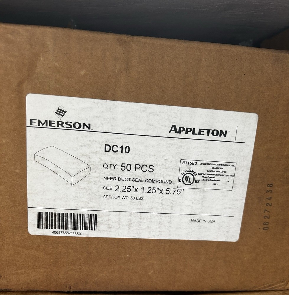 Emerson Appleton Neer DC10 Duct Seal Compound, 50 PCS, 2.25″x1.25″x5.75″