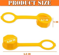 Durable 2-Piece Yellow Gas Can Vent Caps – Effortless Replacement Solution