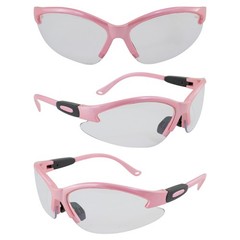 Cougar Light Pink Frame Clear Lens Womens Safety Glasses Shatterproof Lens Z87.1