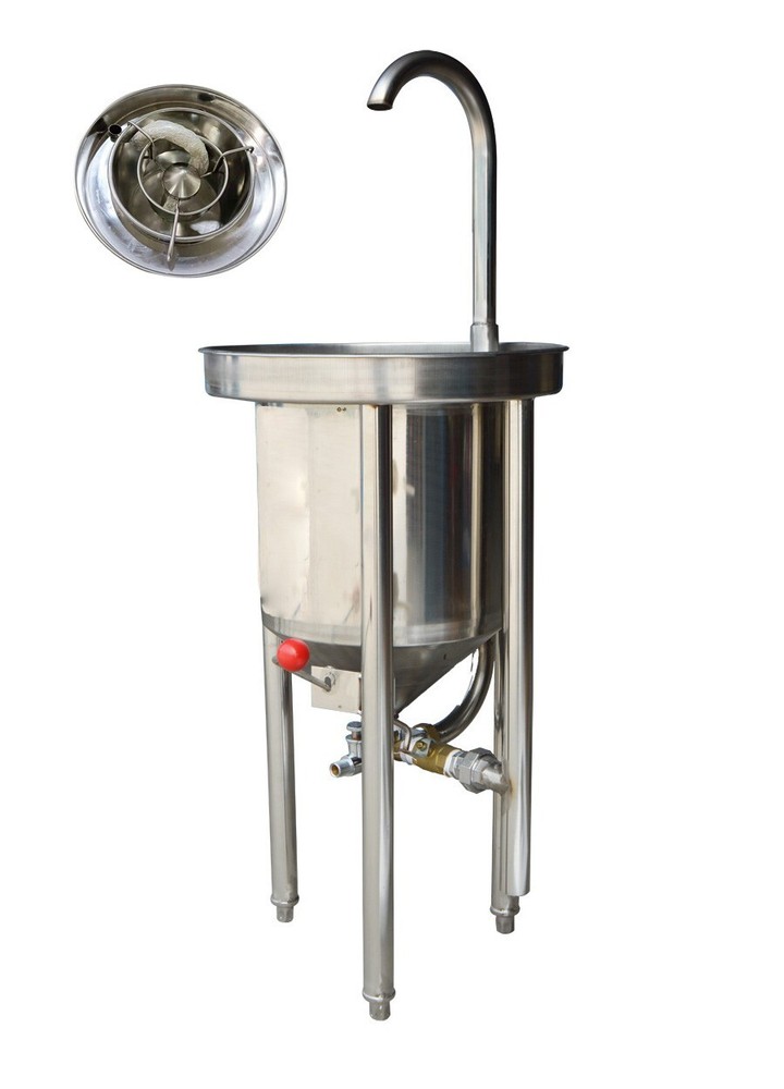Commercial Stainless Steel Rice Washer 44lbs/20kg for Kitchen Hotel Hydraulic