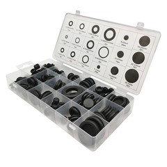 125PCS Black Rubber Grommet Firewall Hole Plug Set Electrical Wiring Gasket