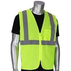 PIP Hi-Visibility Safety Vest 5-Pack XL Lime Yellow Mesh ANSI Class 2 107-CL2XLY