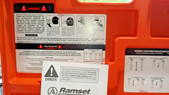 RAMSET RS22 POWDER ACTUATED TOOL CARTRIDGES GOGGLES INSTRUCTIONS IN FACTORY CASE