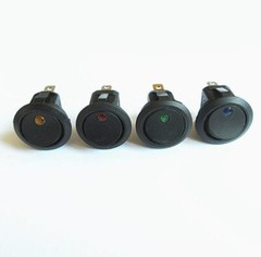 KCD1 Round Power Button Switch With Light 2/3/4/6-Pin 2/3-Way OFF/NO Hole 20MM