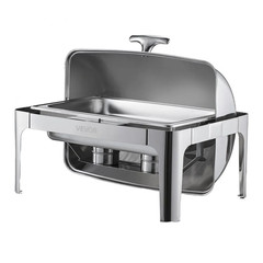 Roll Top Chafing Dish Buffet 9qt Set Silver JZYQG1/1