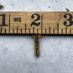 2 Pounds Of Brass Screws 3/4”x#8 Nos