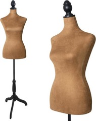 Brown Clothing Mannequin Female, Form 58-67 Inch Height Adjustable Tripod Stand