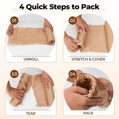 Tera Honeycomb Packing Paper Eco-friendly: 12″x200′ Honeycomb Cushioning Wrap Ro
