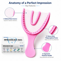 Dental Impression Bite Registration Triple Trays Mold (Choose Size & Quantity)