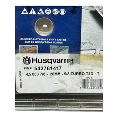 Husqvarna 542761417 13300 RPM Turbo Diamond Saw Blade 4-1/2 Dia. x 7/8 Arbor in.