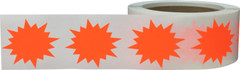 Color Coding Burst Labels Starburst Design | 2″ Inch | 500 Pack | Pick One Color