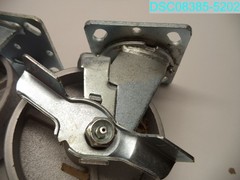 QTY=4: Steel Wheel Caster 2 Locking 6-3/8″ H X 5″ OD X 2″ W Plate 4″W X 4-1/2″ L