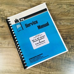 International Dt-407 Diesel Engine & Fuel System For 1026 Tractor Service Manual