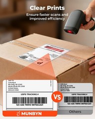 MUNBYN 4″x6″ Direct Thermal Printer Label, Shipping Labels Compatible with Rollo