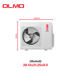 OLMO Sierra 12,000 BTU 230V 1 Ton Mini Split AC & Heat Pump 20 SEER 16ft Kit