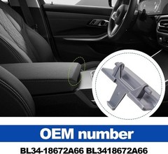 Center Console Latch Replacement, Light Grey, Compatible with 2010-2018 Models,