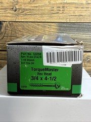 Torquemaster Blue Ruspert Large Diameter Hex Masonry Screws, 10 Pieces 3/4×4-1/2