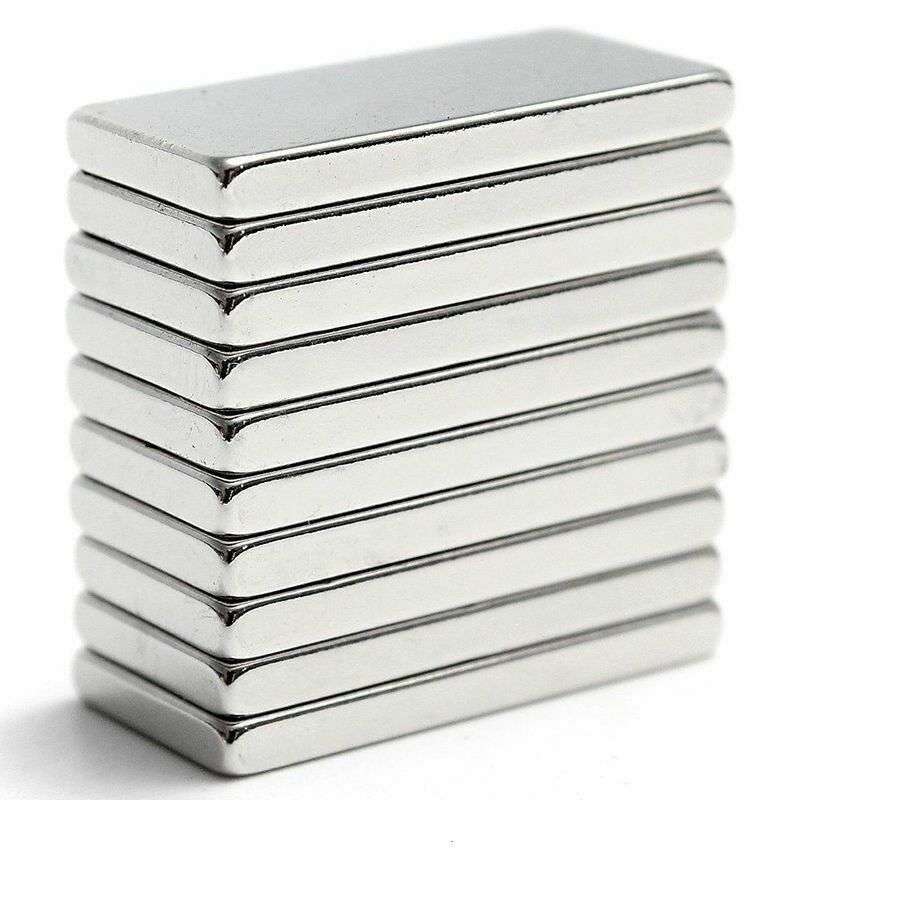 1-100Pcs Magnet N45 Rectangle Strong Block Bar Fridge Rare Earth Neodymium 25mm