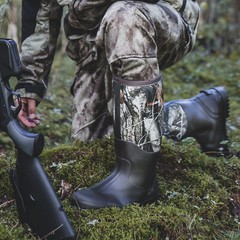HISEA Men’s Rain Boots Rubber Neoprene Waterproof Fishing Hunting Working Boots