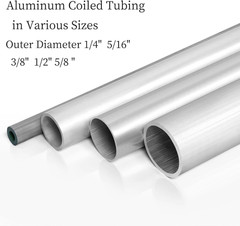 Vigorous 3/8″ OD Aluminum Coiled Tubing, Seamless round Pipe 1060, 0.04″ Wall Th