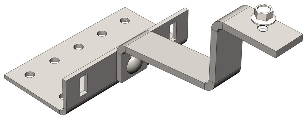 Magerack Top Mount Tile Hook Bracket w Flashing Solar Panel PV Module Mounting