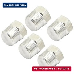 VIKKSAER 5 Pcs Stainless Steel 3/8″ NPT Male Pipe Plug Fitting, Hex Head, High T
