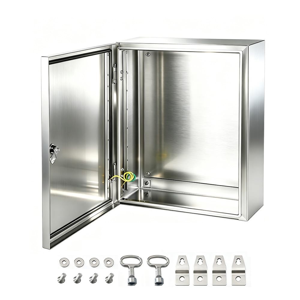 12x10x6″ 304 Stainless Steel Electrical Enclosure Junction Box IP66