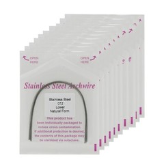 100Pcs Dental Ortho Arch Wire Round/Rectangular Stainless Steel Ovoid/Natural