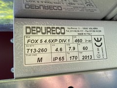 Depureco FOX 5 4.6XP DIV 1 Industrial Vacuum 460V 3PH M Class IP65 Used