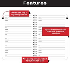 Compact Password Organizer Set: 120 Pages Each in Stylish 5×7 & 3.5×5.25 Sizes