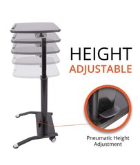 Stand Up Desk Store Pneumatic Adjustable Height Tilting Laptop Lectern Speake…