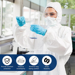 30 Pack Disposable Protective Coveralls, Heavy Duty Full Body Painters Suit for