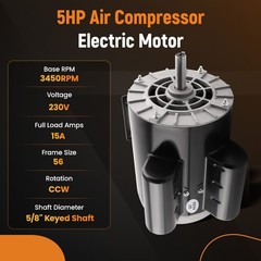 5 HP Electric Motor 56 Frame 3450RPM Single Phase Motor Air Compressor Motor