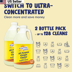 Originally Yellow Lemon White Vinegar For 64 Fl Oz (Pack of 2), Lavender