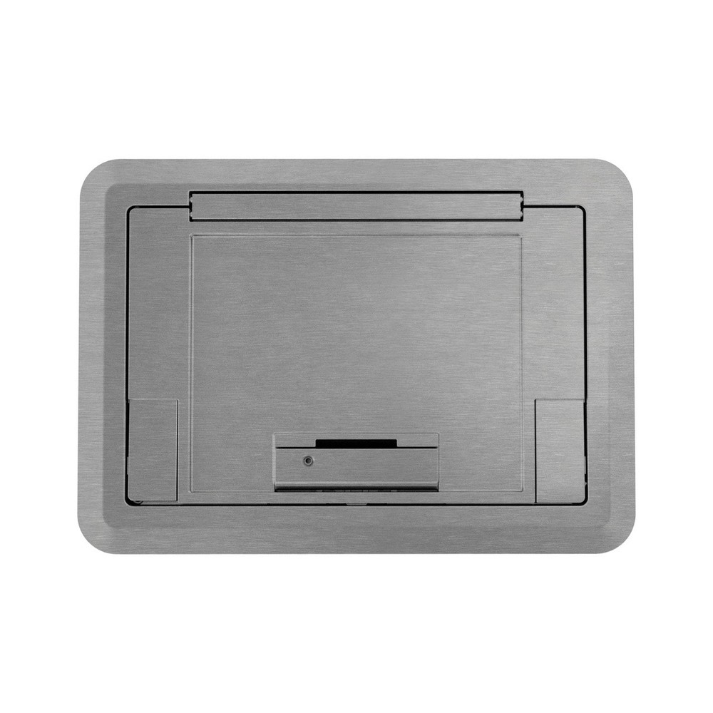 LEGRAND EFB45CTCAA Evo Floor Box Flush Electrical Outlet Cover Brushed Aluminum
