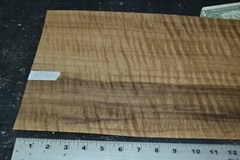 Fumed Curly Beech Raw Wood Veneer Sheet 10.5 x 31 inches 1/42nd thick N5943-04