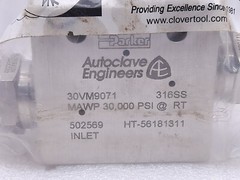Parker Autoclave Engineers 30VM9071 Needle Valve MAWP 30,000 PSI @ RT 316SS