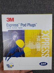 100 Pack of E-A-R Express Pod Plugs 3M Reusable Foam Ear Shape 25 Db 321-2200