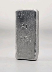 Hand Poured Solid Aluminum Ingot Bar – 6.5oz Pure 999 Aluminum
