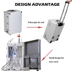 USA STOCK Dental Delivery Unit with Air Compressor Suction Mobile Trolley