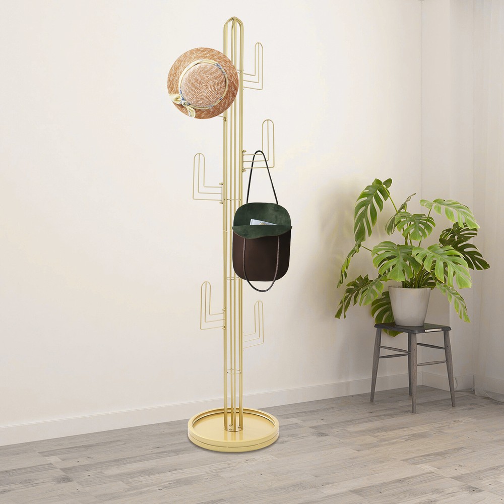 Clothing Rack Stand, Freestanding Coat Rack, Cactus Shape Clothing Stand