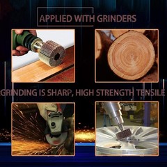 20 Pcs 5 Sizes 60/80/120/240 Grits Abrasive Flap Wheel Sander, 1/4 Inch Shank…