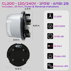 Digital RV Electric Usage Meter, 120/240V Single Phase, Electricity Usage Meter,
