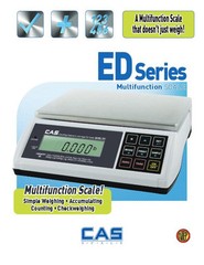 CAS ED Counting Checkweigher Scale 60X0.02 LB,Dual Range,NTEP,Legal Trade,New