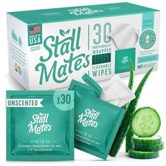 Flushable Wipes, Individually Wrapped, Travel Friendly, Unscented with Cucumb…