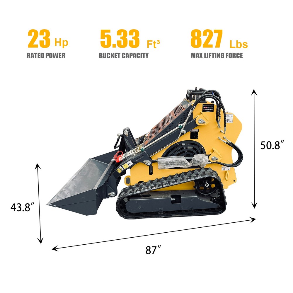 Brand New 23HP Mini Skid Steer Track Loader Twin Cylinder US STOCK Fast Delivery
